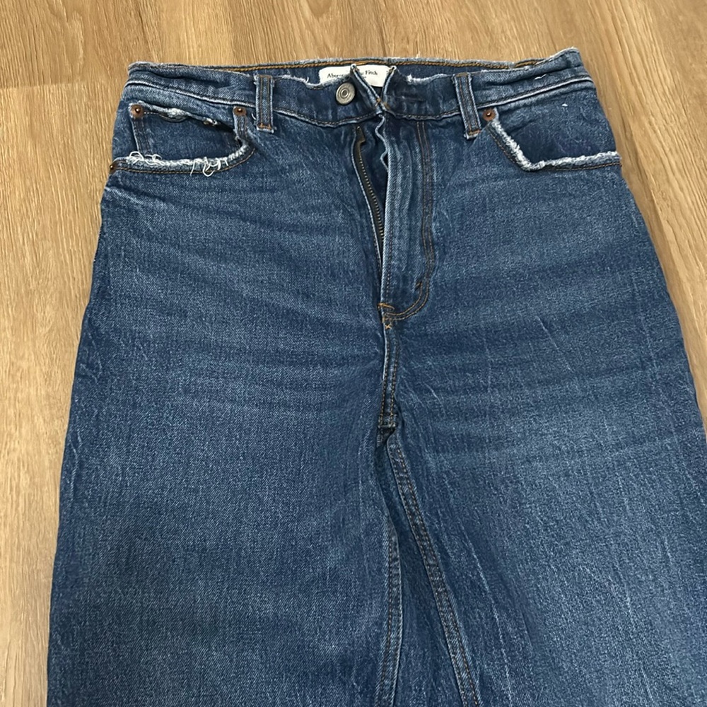 Abercrombie & Fitch Dark Blue Straight Leg Jeans